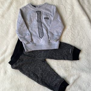 Calvin Klein baby sweatshirt/jogger set for 12 months